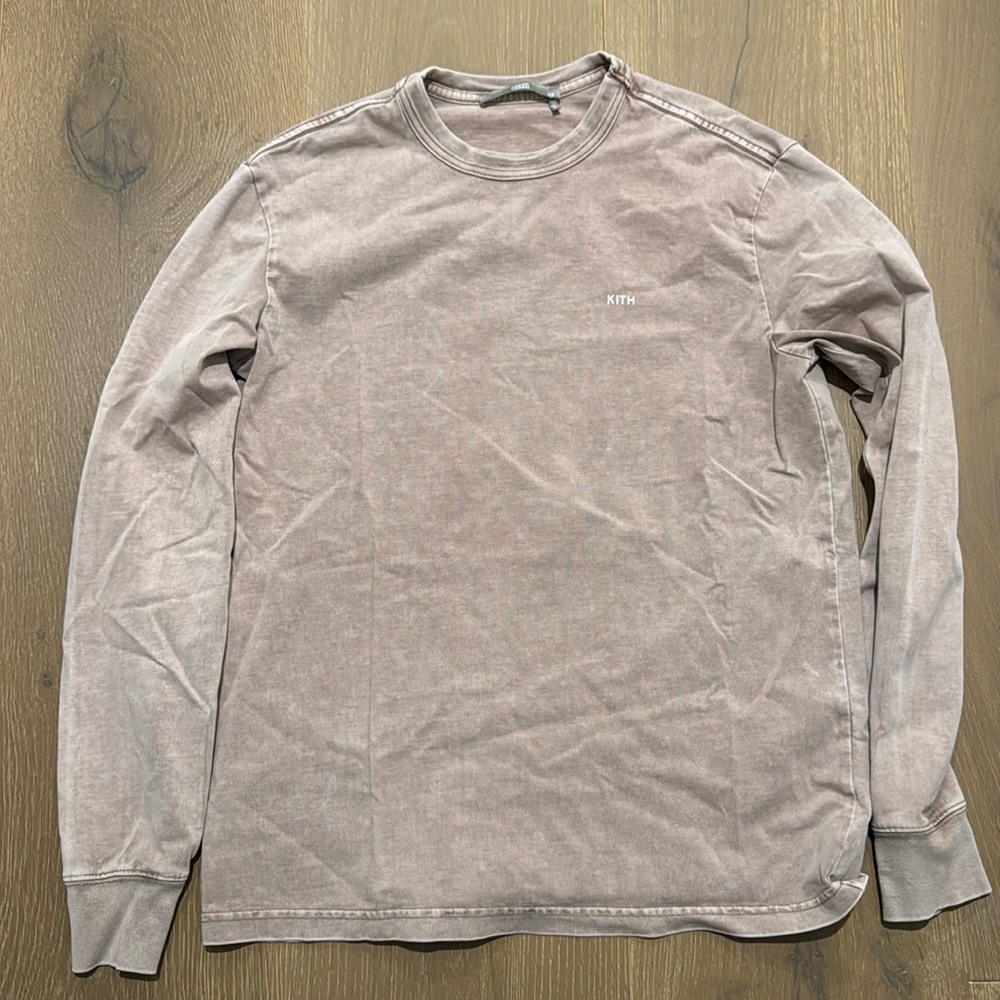 Kith Womens mauve faded  Crew Neck Long Sleeve Shirt Size XS